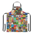 Bossa nova-themed kitchen apron with musical notes and Brazilian design