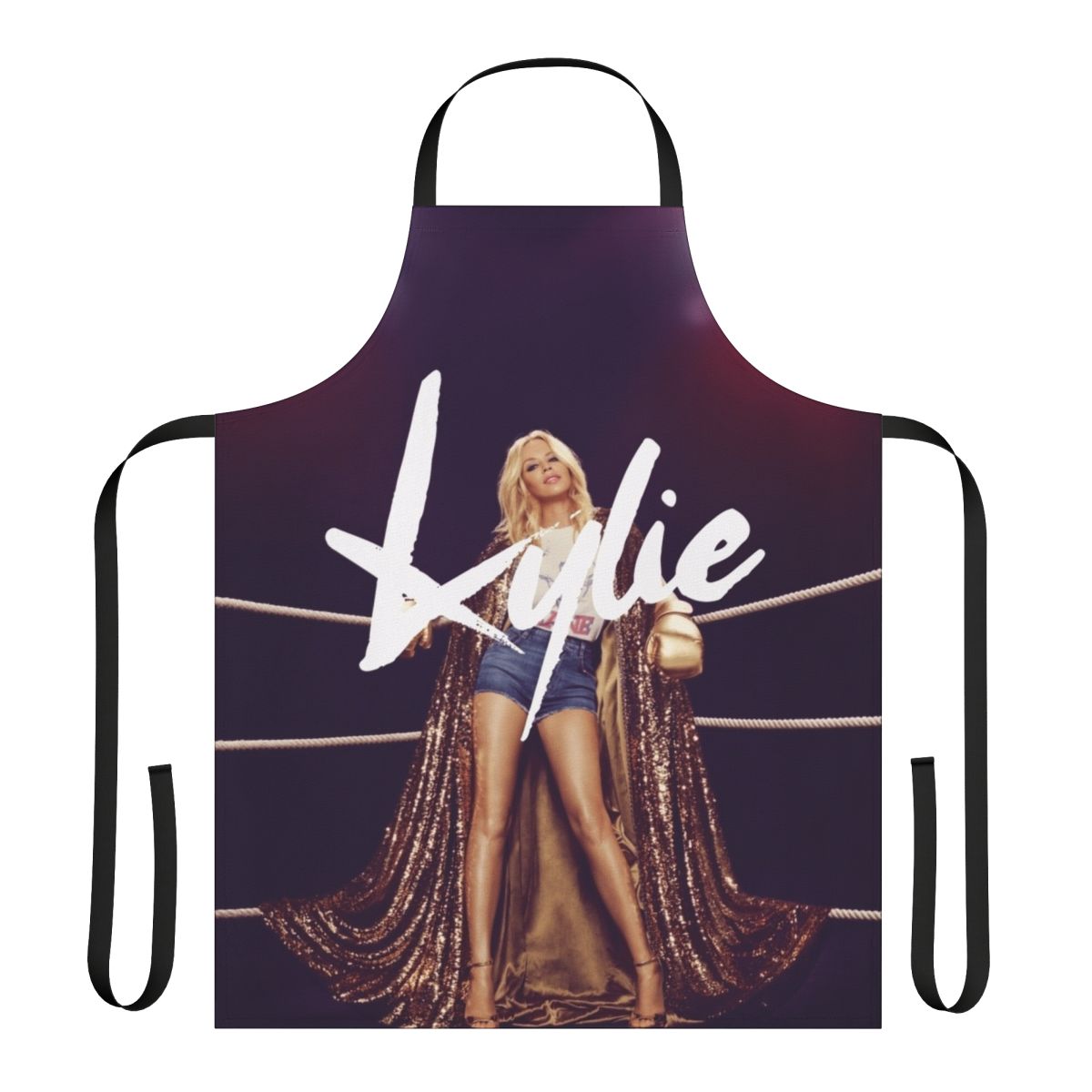 Kylie Minogue-inspired boxing-style apron for the kitchen