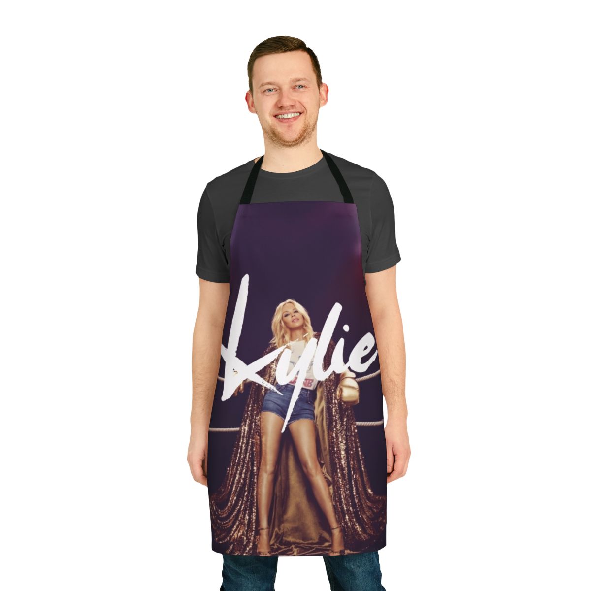 Kylie Minogue-inspired boxing-style apron for the kitchen