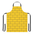 Mustard yellow kitchen apron with brick pattern design