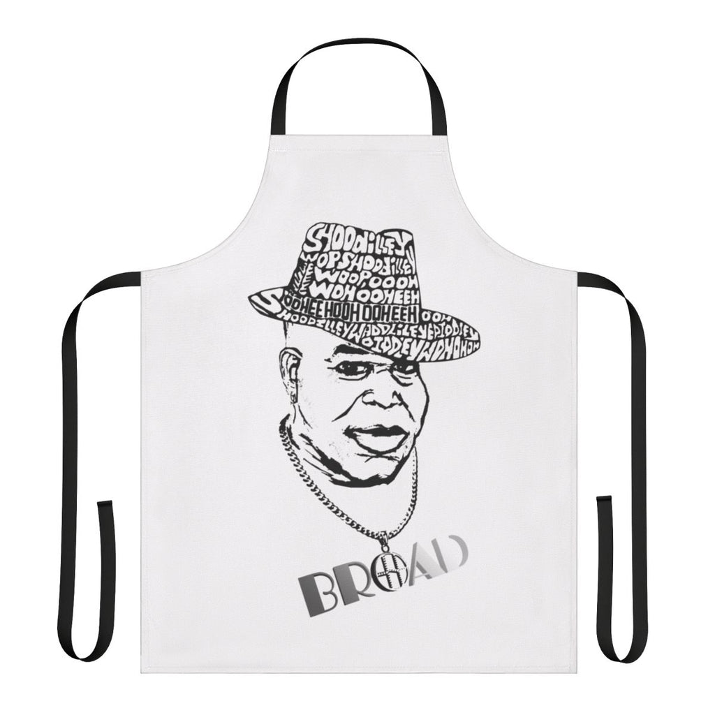 Broad apron featuring reggae, Jamaican, and music inspired designs