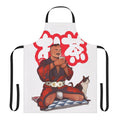 Brown eyes sfw apron with gay pride and LGBTQ art design