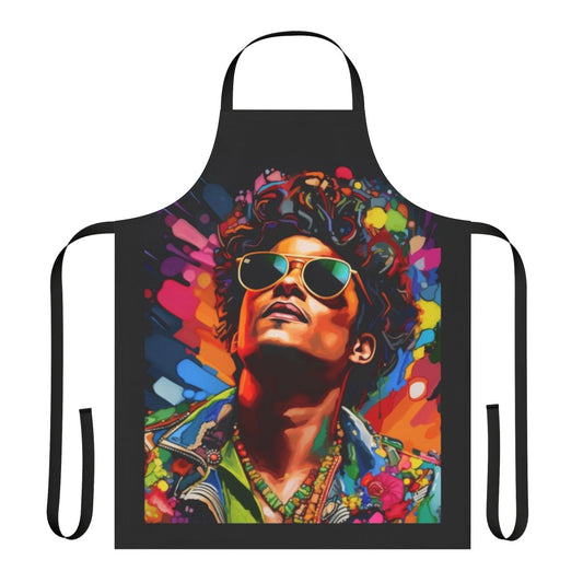 Stylish Bruno Mars Inspired Apron - High-Quality Music Merchandise