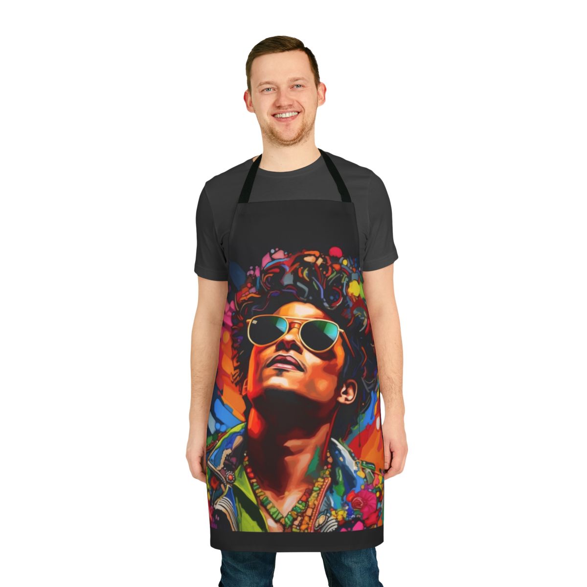 Stylish Bruno Mars Inspired Apron - High-Quality Music Merchandise