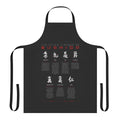 Bushido code-inspired black apron for martial arts and Japanese style enthusiasts