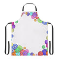 A button frame apron for sewing, crafting, and hobby activities