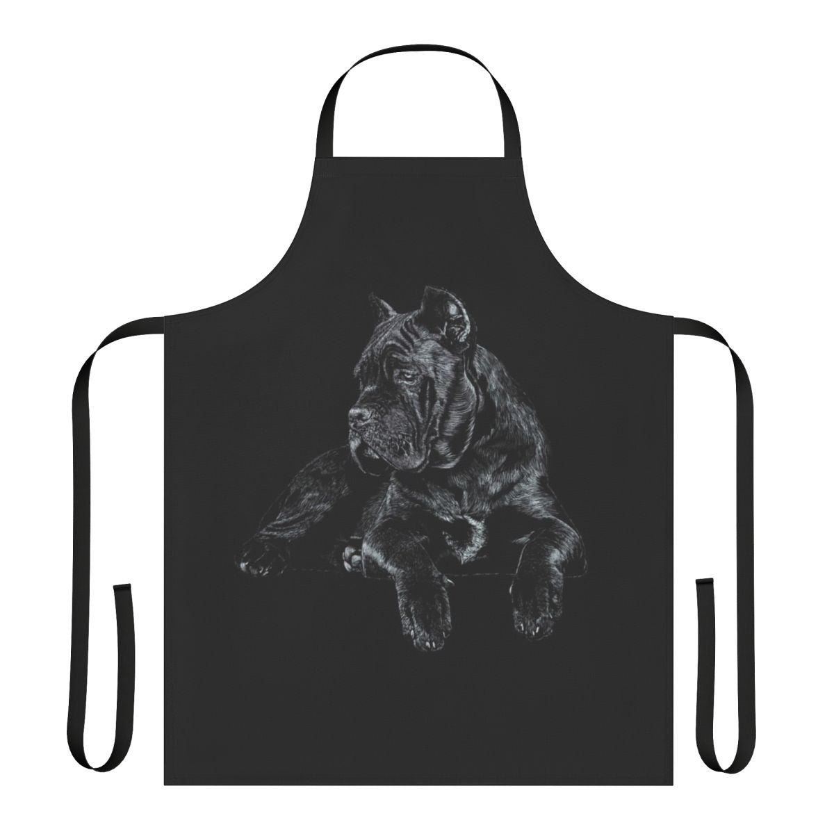 Cane Corso Italiano dog breed apron with black dog illustration