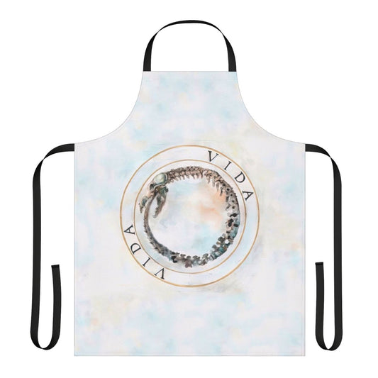 Canserbero-inspired apron featuring the Venezuelan rapper's iconic circle logo and urban streetwear design