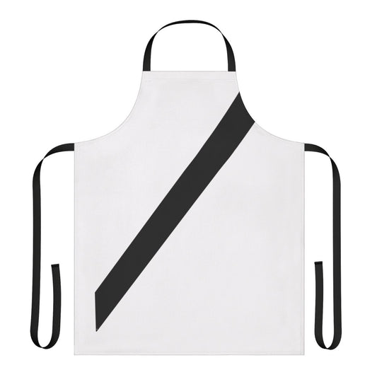 A stylish apron with a car seat belt design, promoting road safety and avoiding traffic fines.