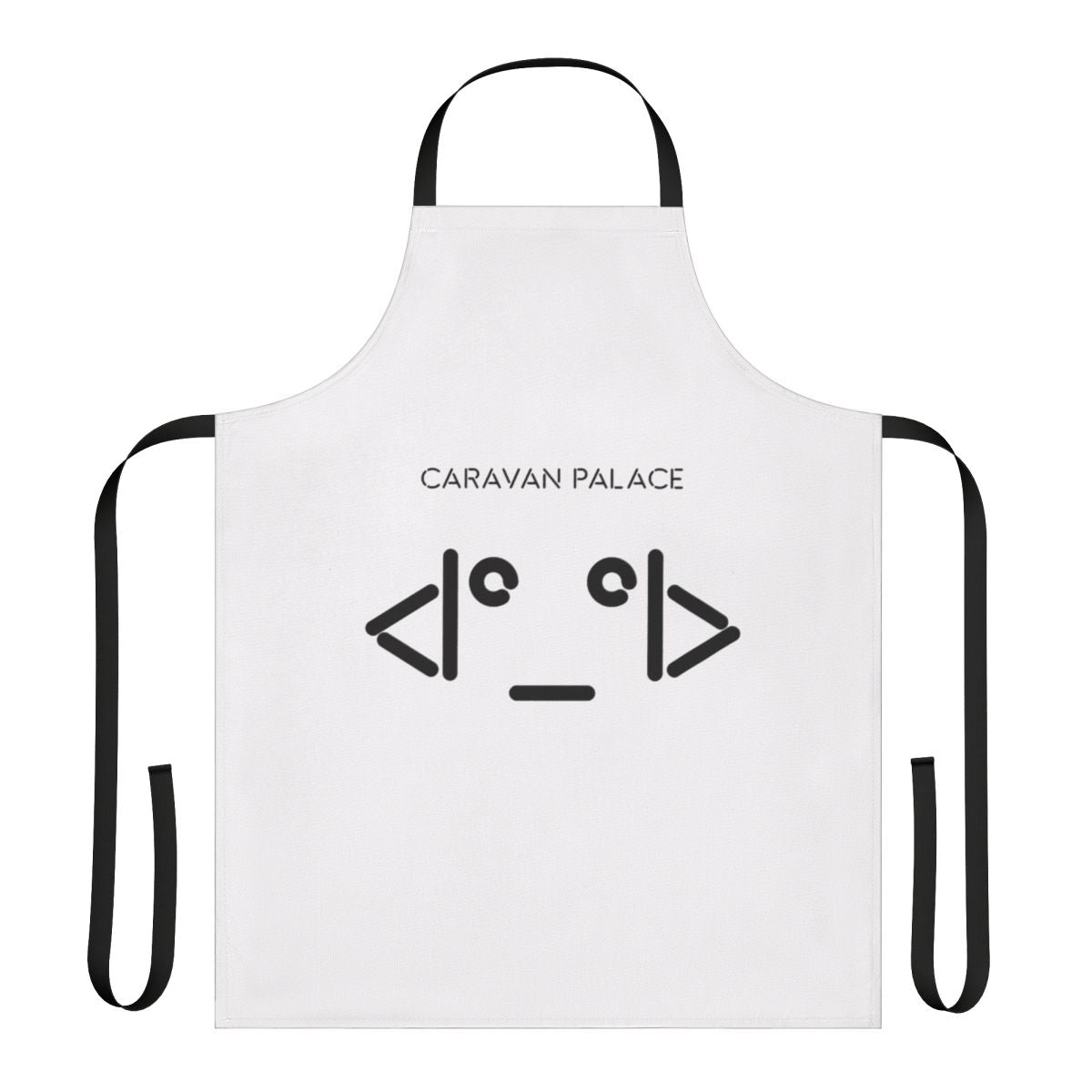 Caravan Palace-inspired apron with stylish logo design for musicians, producers, and music fans