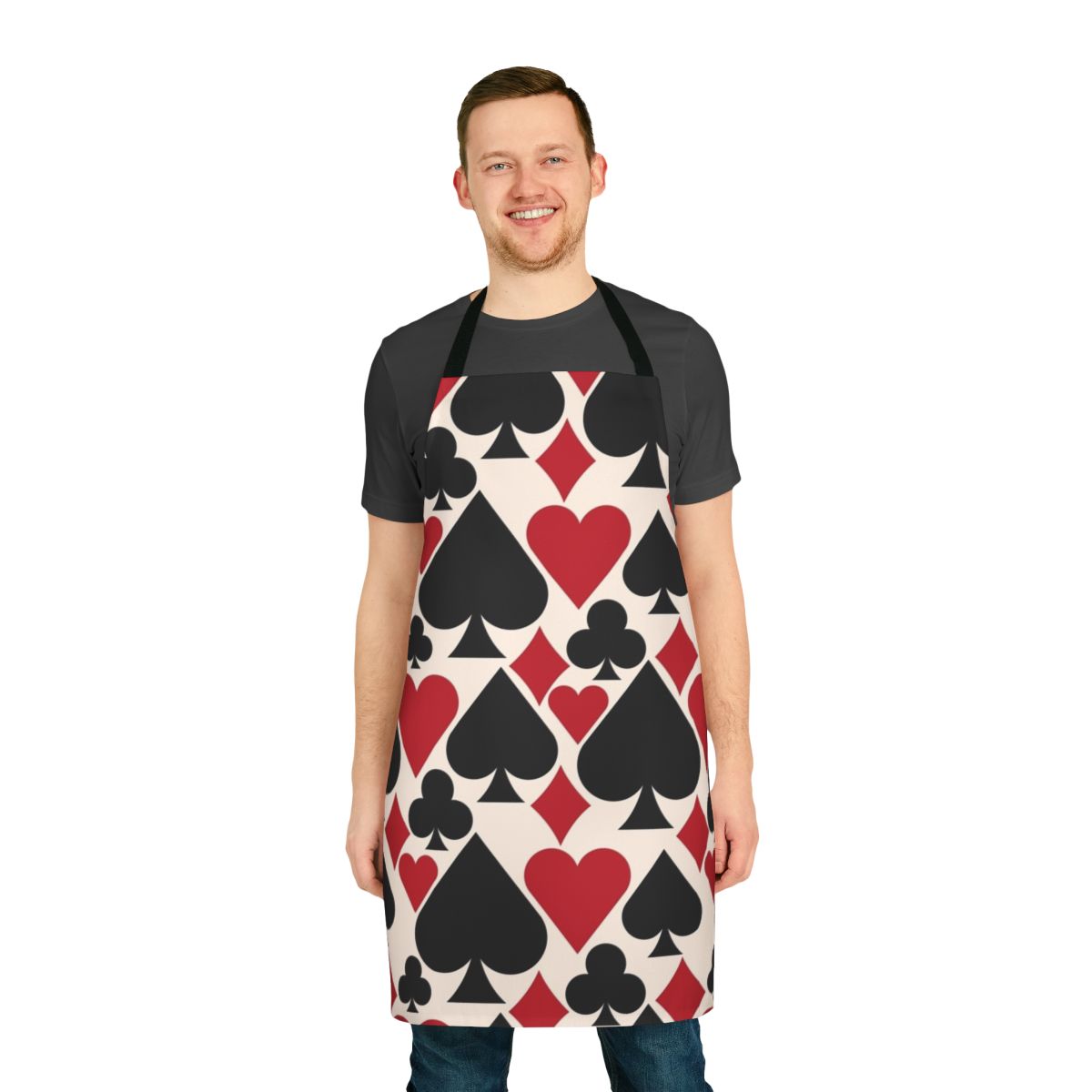 Apron with casino and poker design for poker players