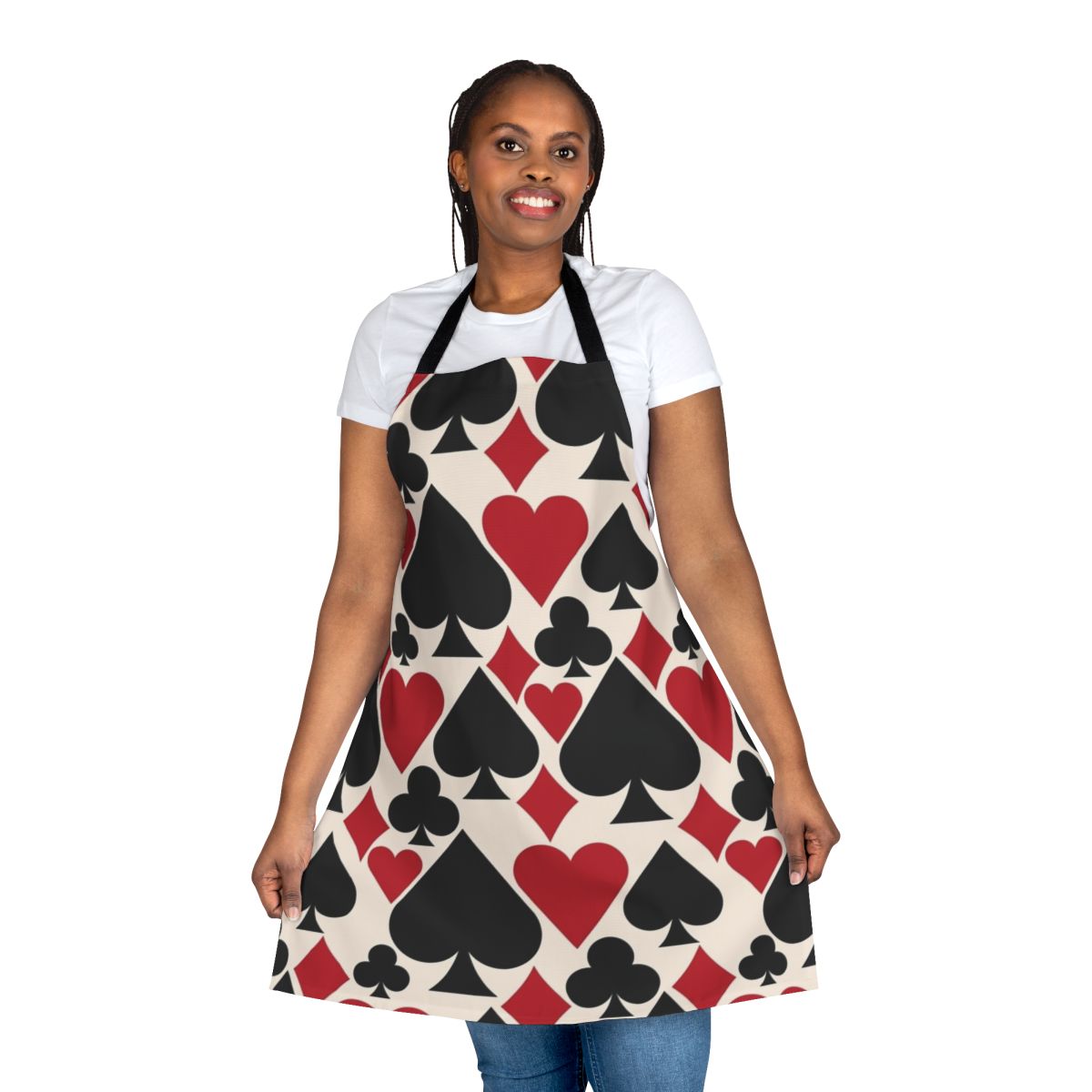 Apron with casino and poker design for poker players