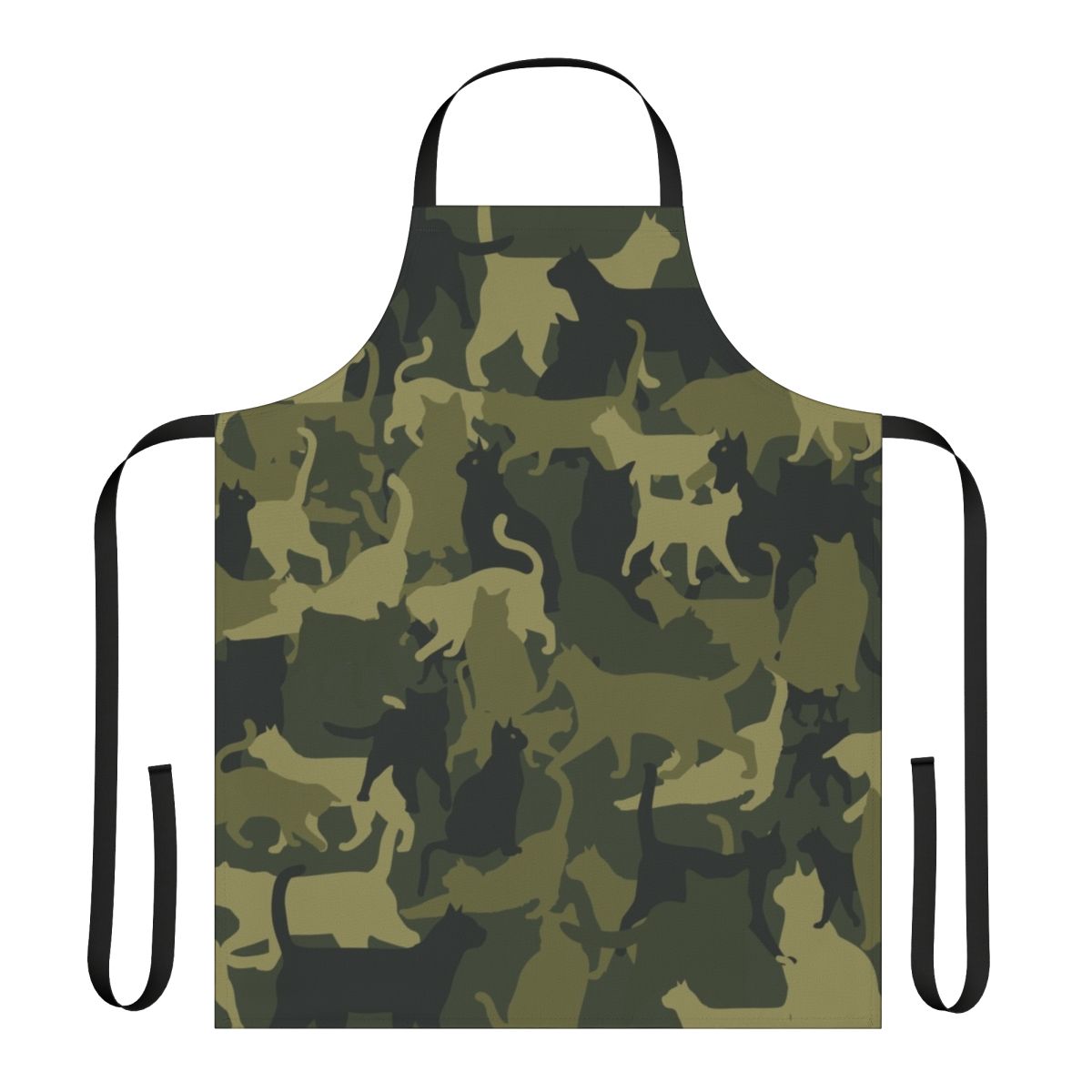 A high-quality apron featuring a cute and practical cat camouflage pattern, perfect for cat owners, outdoor enthusiasts, and pet lovers.