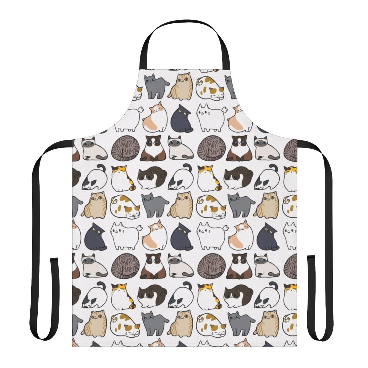 Cats Cats Cats Apron with a repeating cat pattern design