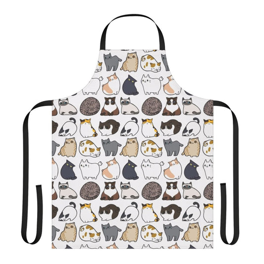 Cats Cats Cats Apron with a repeating cat pattern design