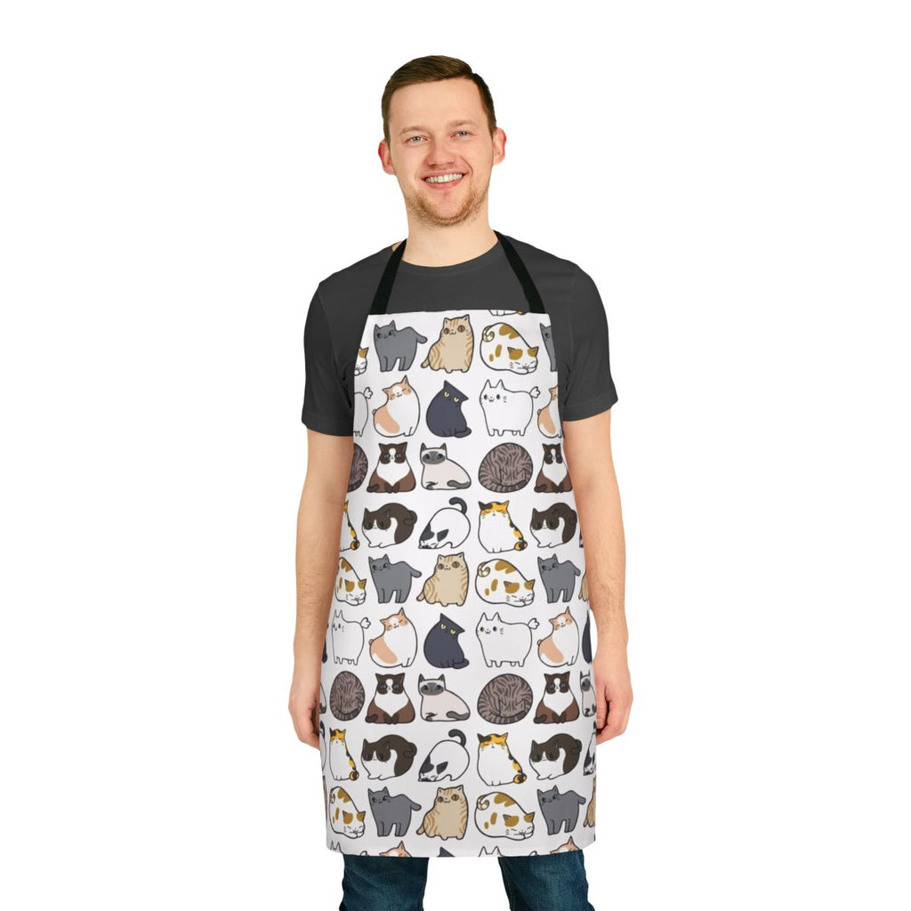 Cats Cats Cats Apron with a repeating cat pattern design