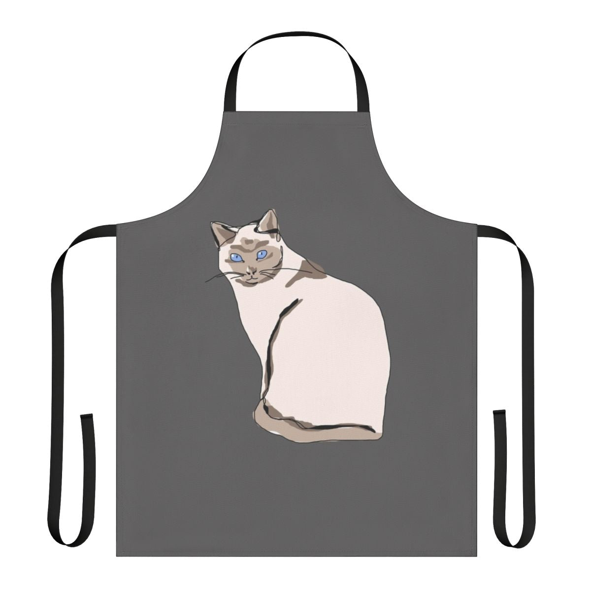 Colorful cat-themed apron with vibrant graphic pattern design