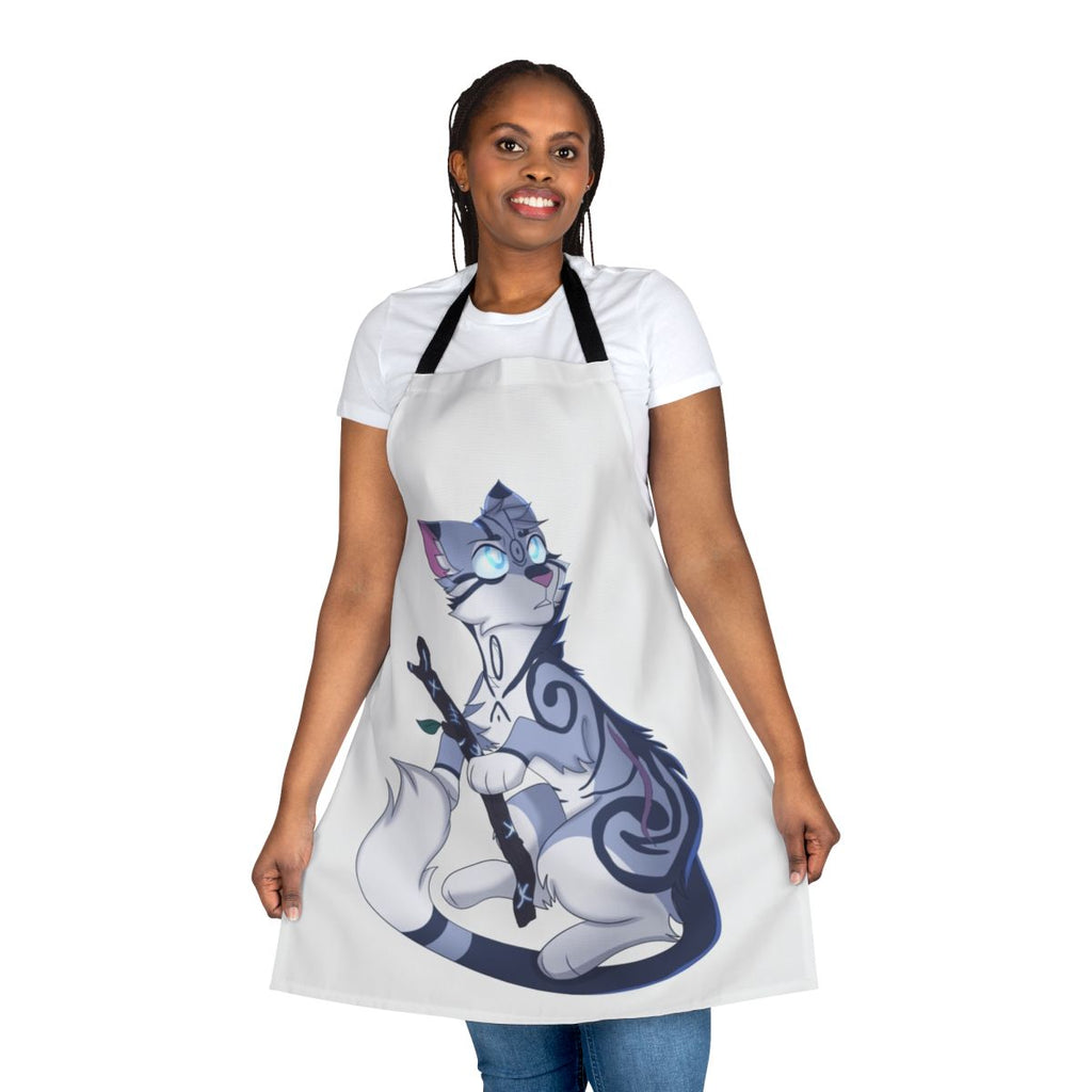 Illustration of a cat character wearing an apron, ideal for fans of cat-themed media