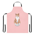 Cat-themed apron with unique animal print design