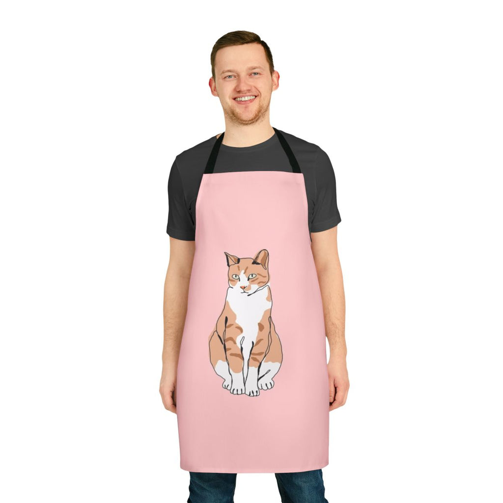 Cat-themed apron with unique animal print design