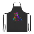 Colorful apron featuring a cool cat DJ against a disco background