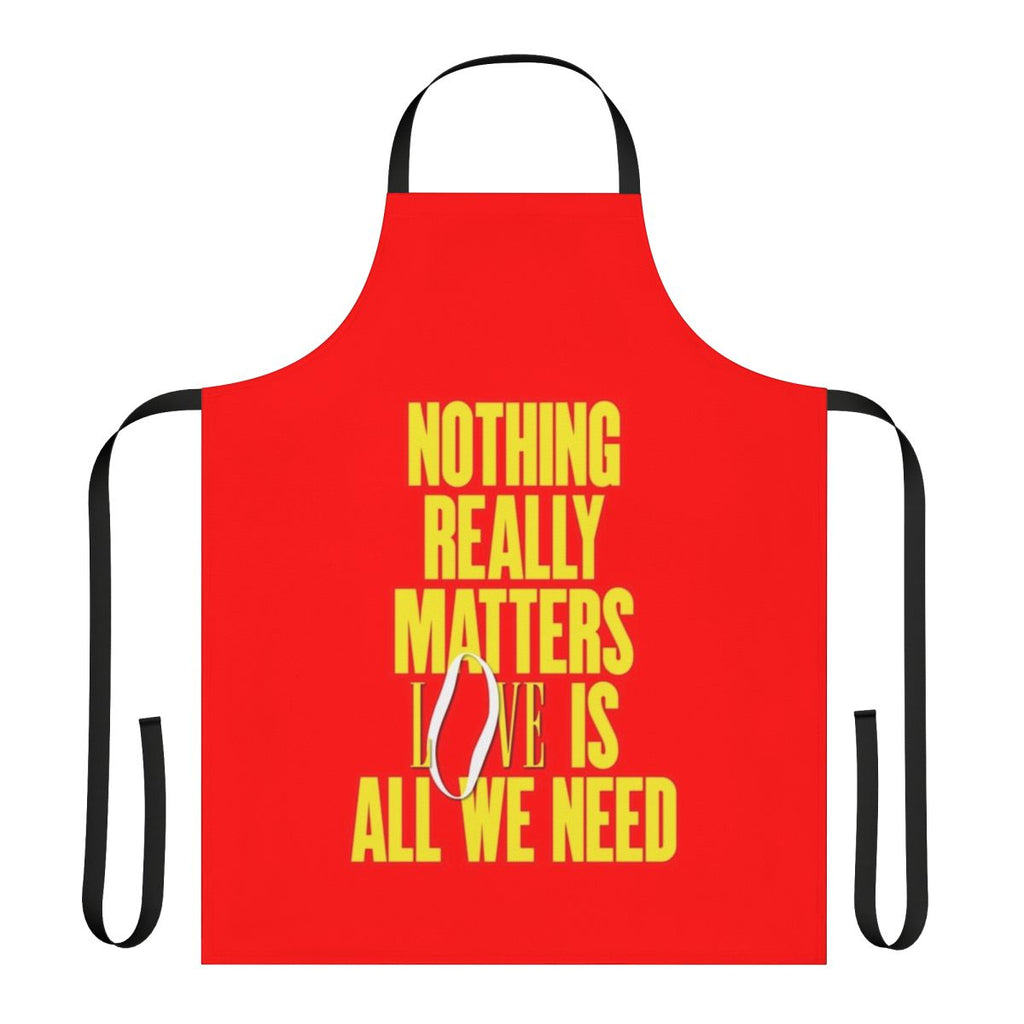 Stylish apron featuring iconic imagery and lyrics from renowned pop star Madonna