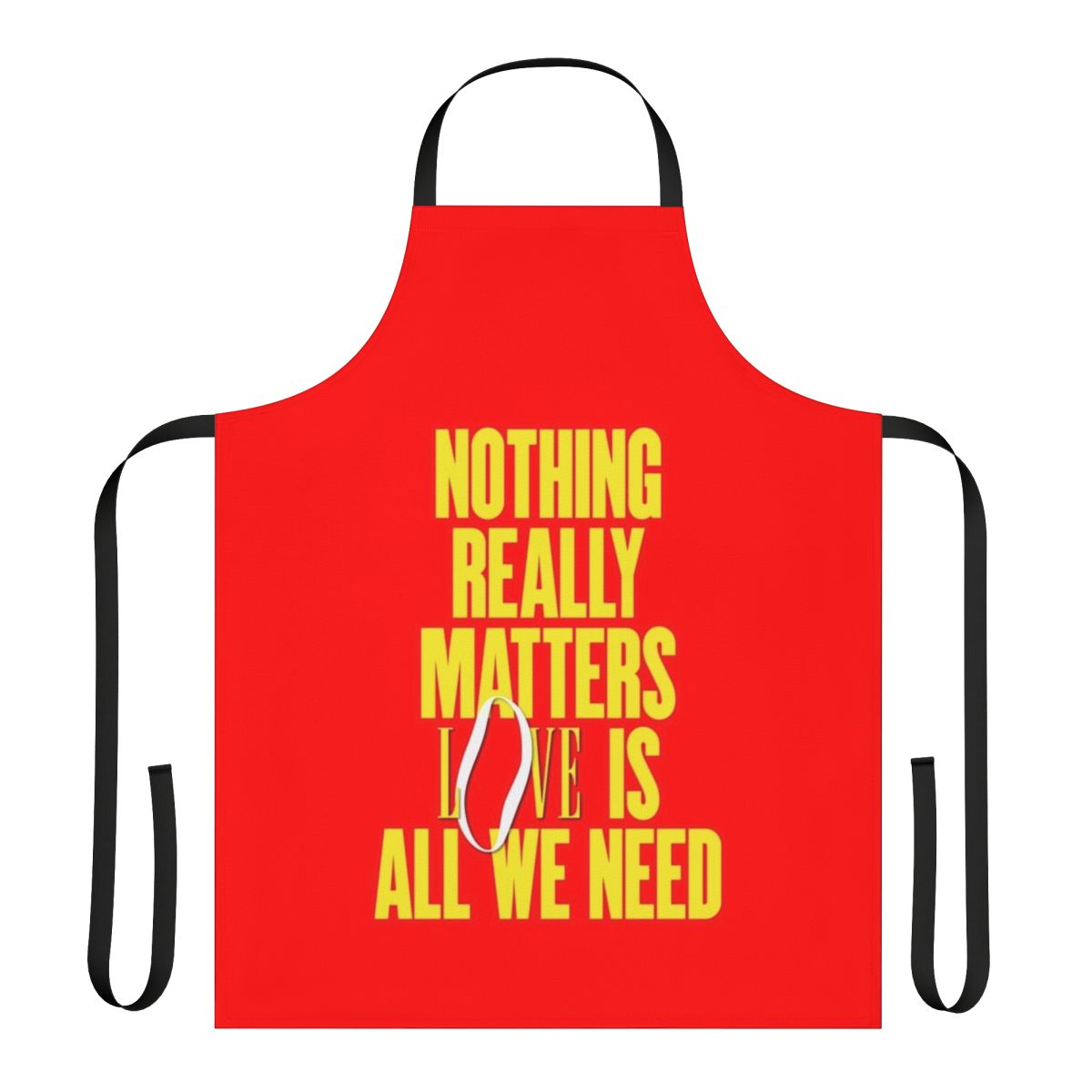 Stylish apron featuring iconic imagery and lyrics from renowned pop star Madonna