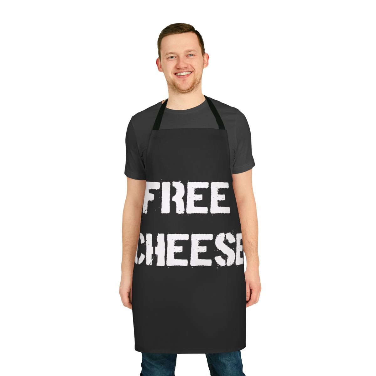 Cheese-themed apron with Reservation Dogs design