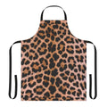 A cheetah print apron with a vibrant yet natural pattern, perfect for the modern kitchen.