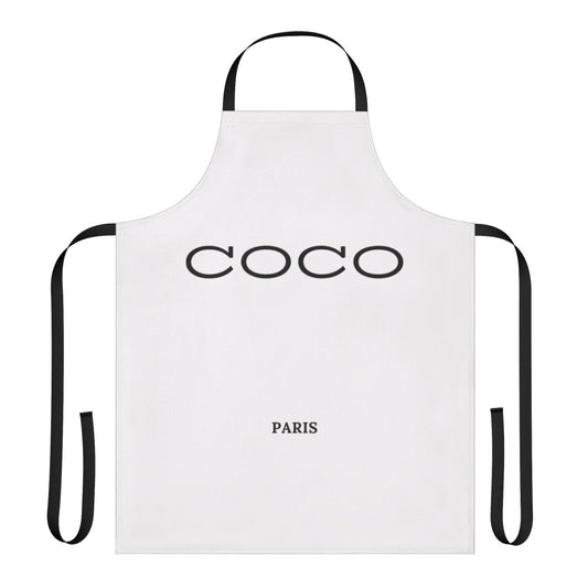Coco Paris inspired chef's apron with a modern, fashionable design