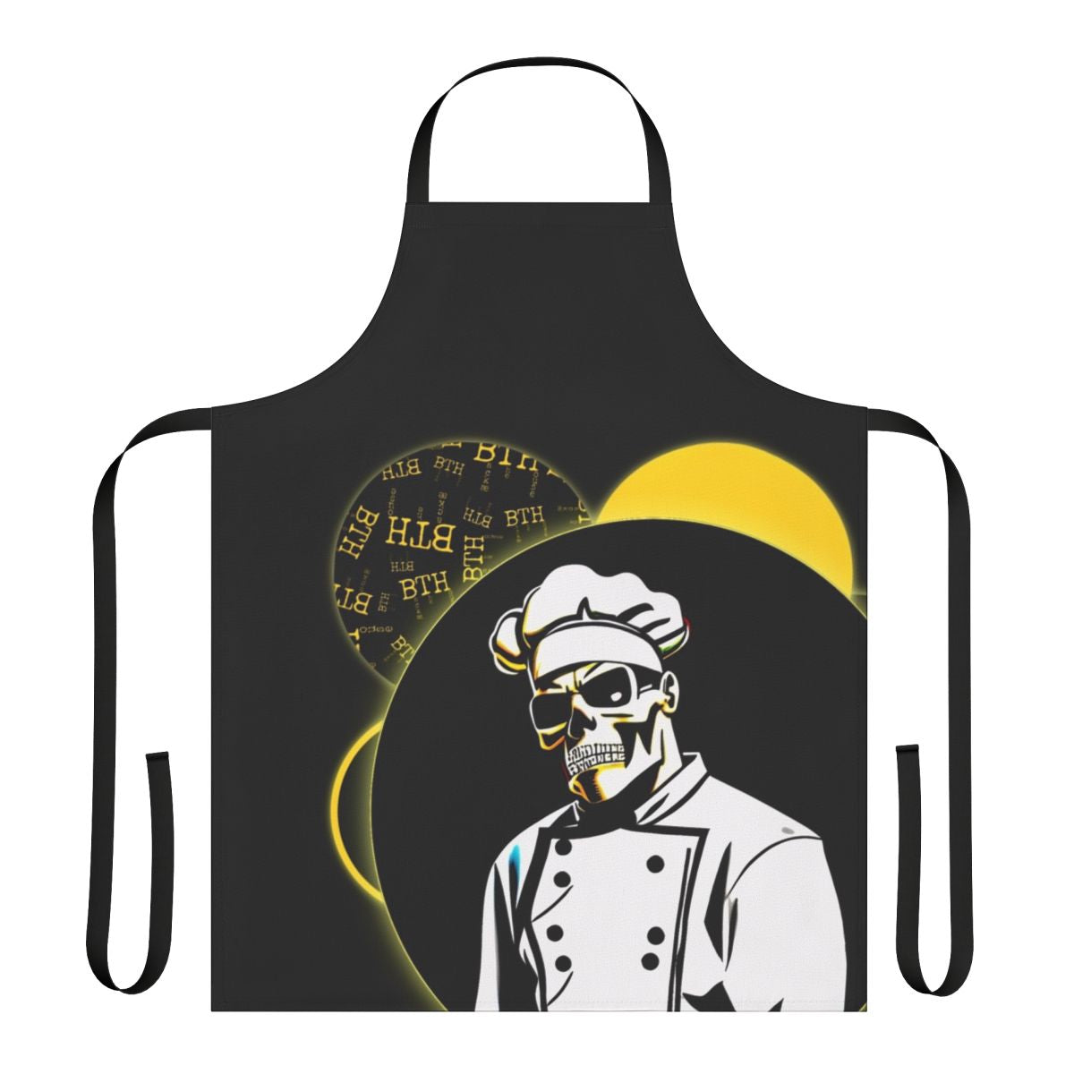 Stylish chef apron with skull design, perfect for passionate cooks in the kitchen