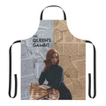 Chessboard-patterned apron inspired by the Netflix series The Queen's Gambit