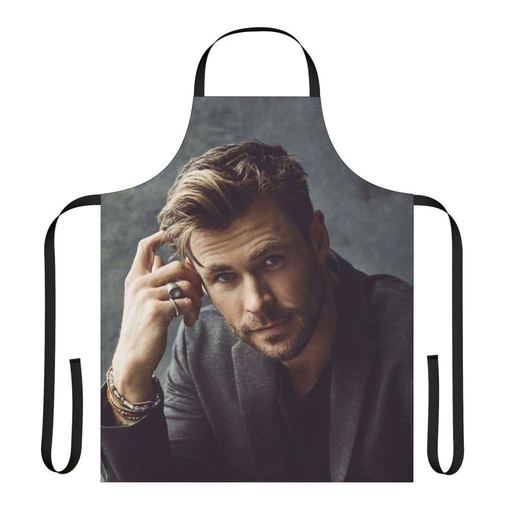 Apron featuring a portrait of actor Chris Hemsworth in his iconic Thor role