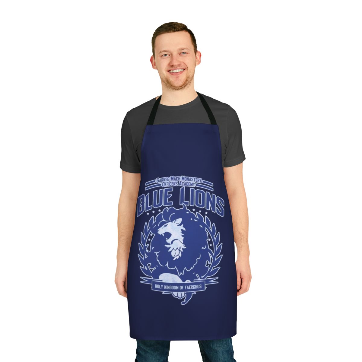 Blue Lions class-themed cooking apron from the Fire Emblem: Three Houses video game series.