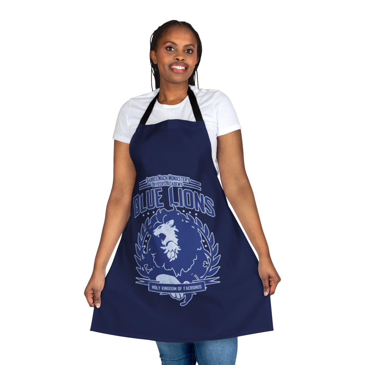 Blue Lions class-themed cooking apron from the Fire Emblem: Three Houses video game series.