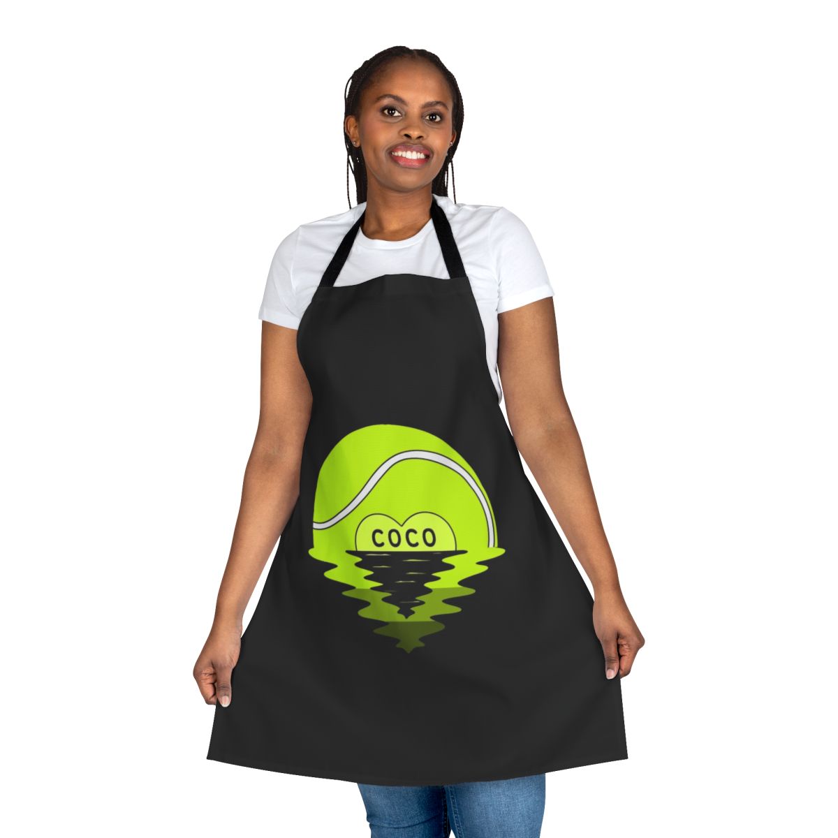 Apron featuring a portrait of Coco Gauff, the rising tennis star