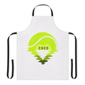 Apron featuring the text "Call Me Coco Gauff" and design elements related to tennis