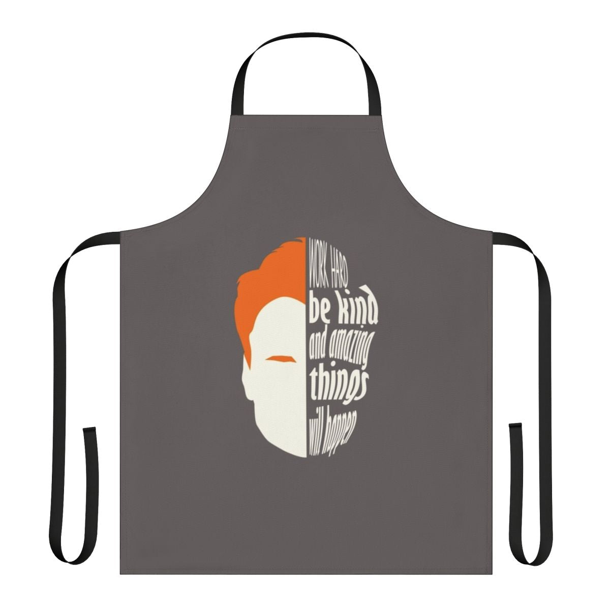 Conan O'Brien inspired apron with Team Coco design