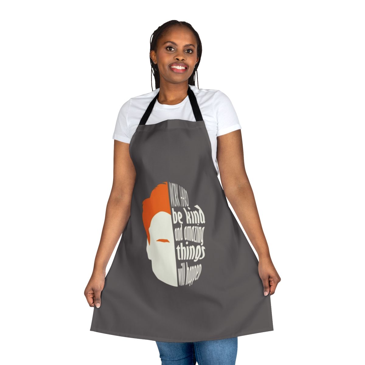 Conan O'Brien inspired apron with Team Coco design