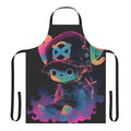 A colorful and unique cotton candy graffiti-inspired apron for the kitchen.