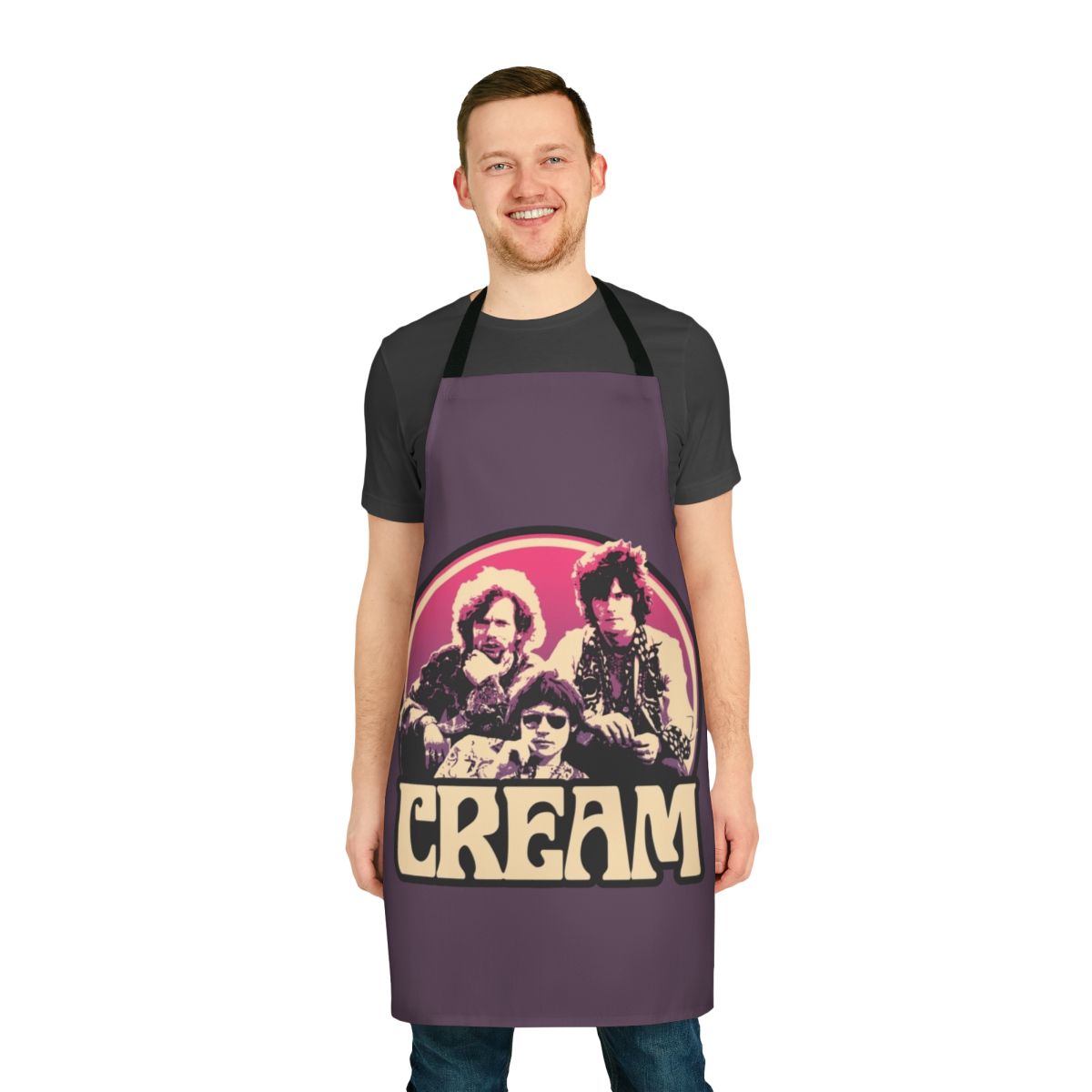 Cream Band Apron with Retro 60s Music Inspired Design