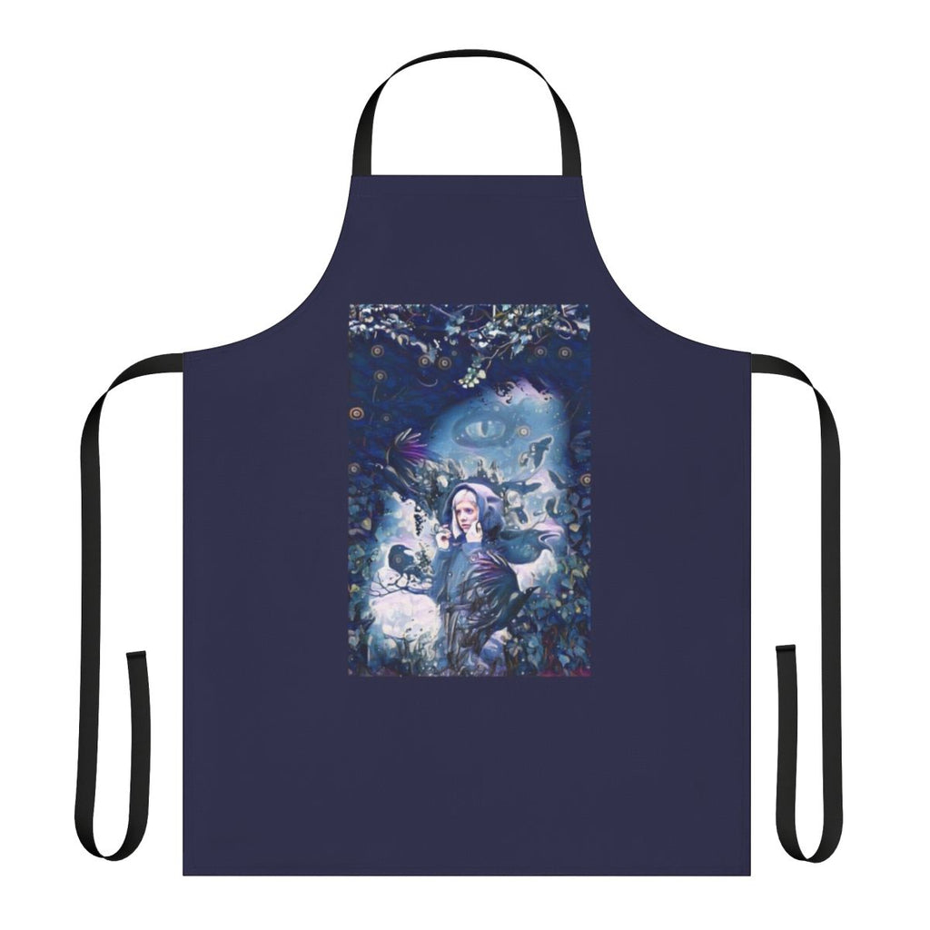 Crow-themed apron featuring the art and style of singer-songwriter Aurora Aksnes