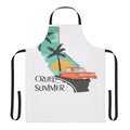 Cruel Summer-themed apron with cartoon elements and nature imagery
