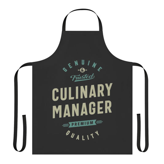 Culinary manager wearing a professionally designed apron