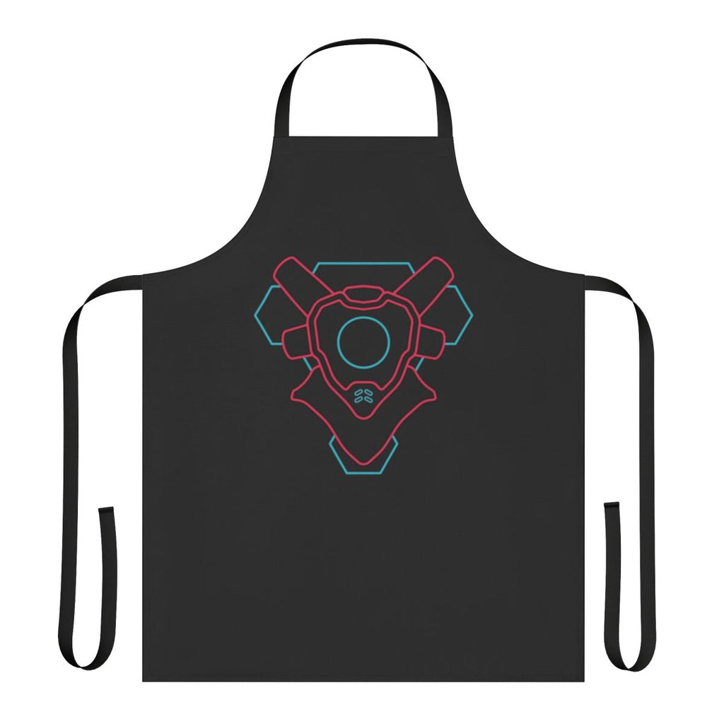 Cyberpunk-inspired gamer apron with retro gaming design