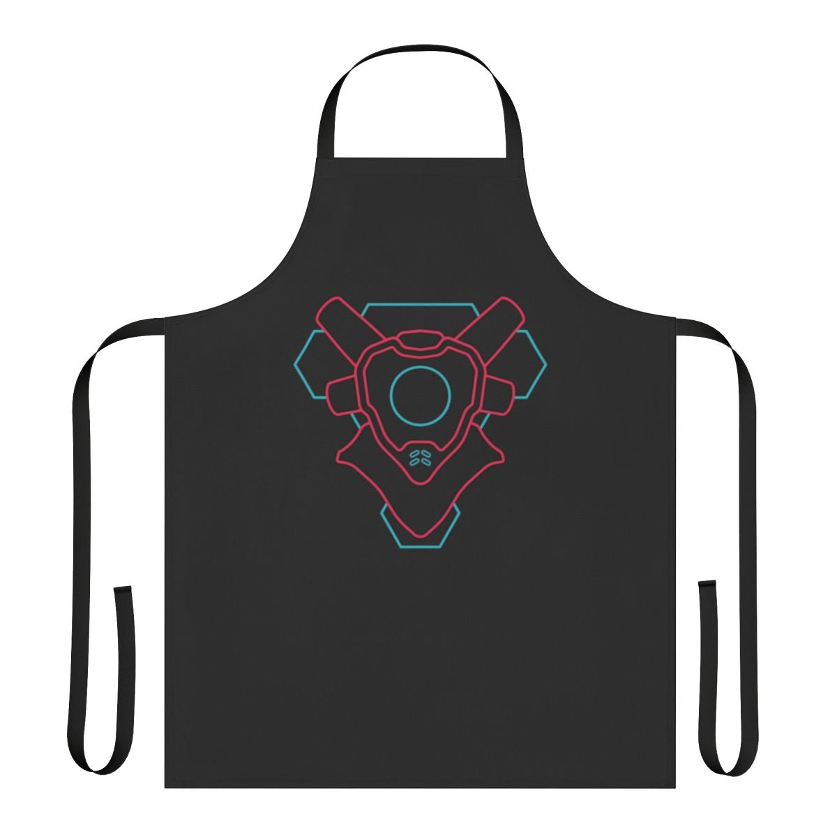 Cyberpunk-inspired gamer apron with retro gaming design