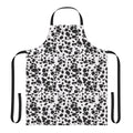 Dalmatian print apron with a unique black and white spotted design