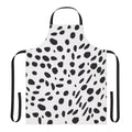 Dalmatian print pattern apron with a modern, minimalist design
