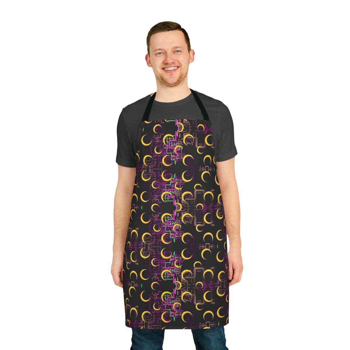 Apron featuring a cool and unique Dan Flashes pattern, a nod to the hit comedy series "I Think You Should Leave with Tim Robinson".