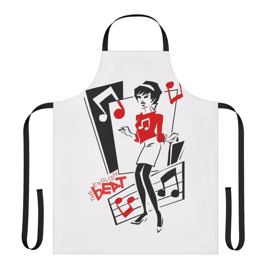 A high-quality apron featuring a dance beat graphic design, perfect for music enthusiasts.